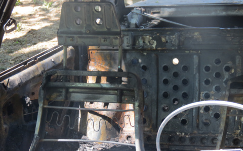 В Дзержинске при пожаре сгорел отечественный автомобиль