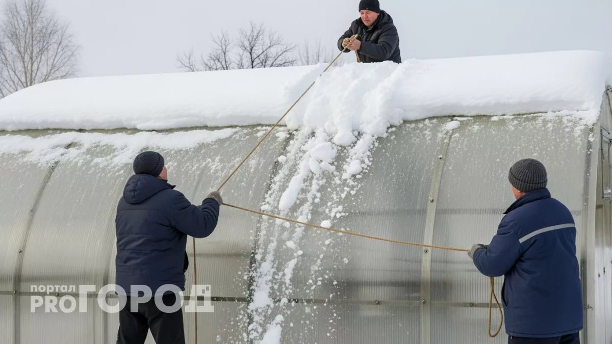 Проверенный годами способ убрать снег с теплицы без лопаты работает даже в самые сильные морозы