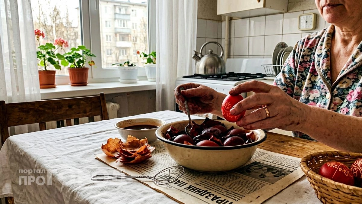 Луковая шелуха и свёкла дают тот цвет, который не купить ни в одном магазине