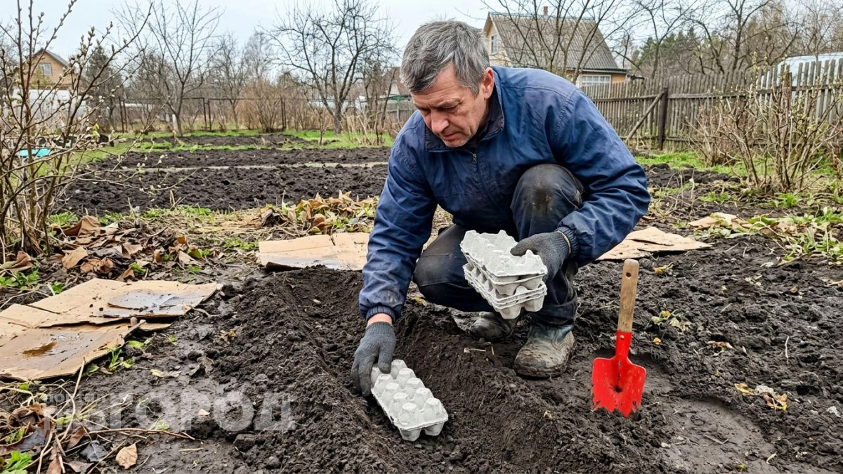 Просто укрываю грядки бесплатным картоном вместо навоза и на весь сезон забываю о мучительной прополке сорняков