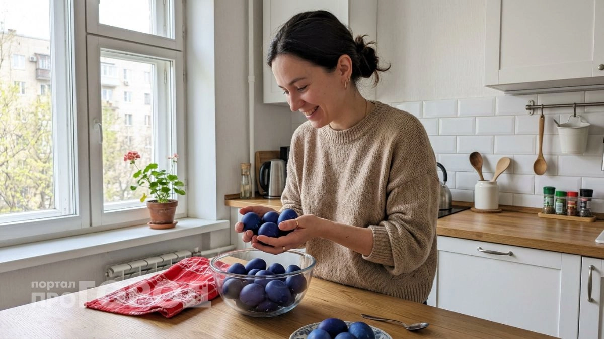 Забудьте про луковую шелуху — крашу яйца отваром капусты и получаю глубокий индиго без единой капли химии