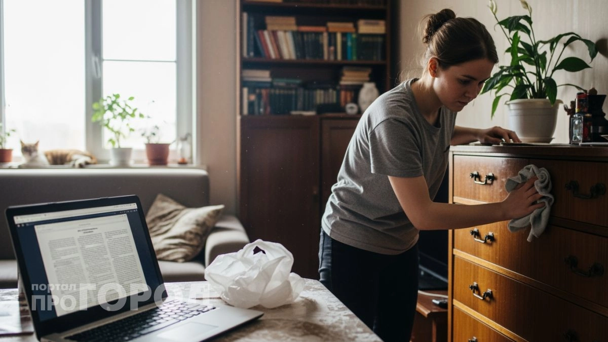 Перестала покупать дорогую химию для уборки: обычный пакет на руке собирает пыль в разы быстрее тряпки