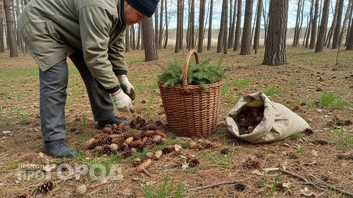 В апреле собираю в лесу мешки с шишками для огорода: это простое удобрение дает урожай в два раза больше