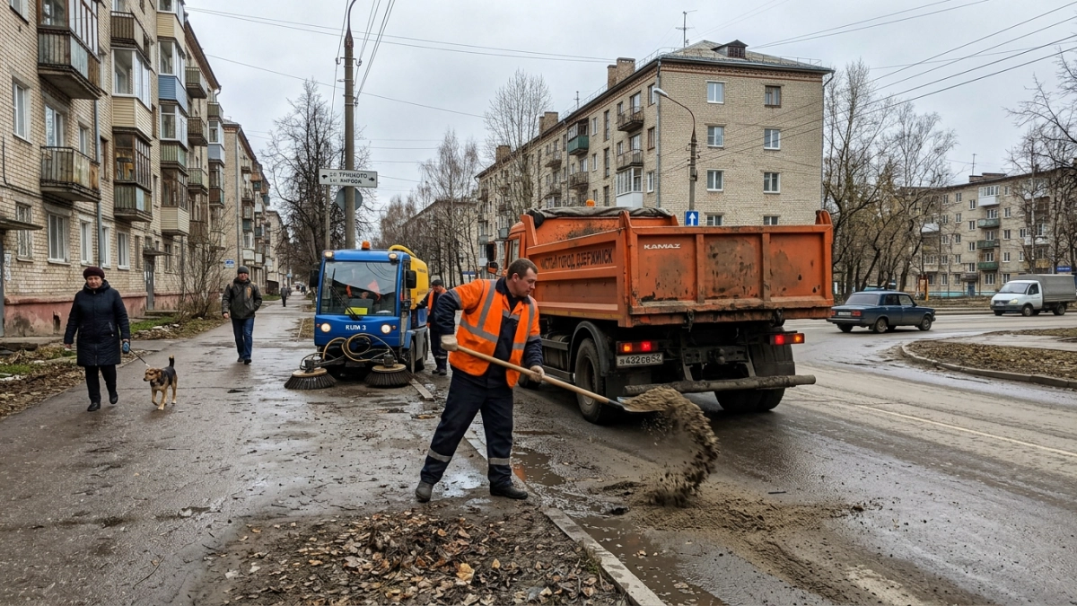 Дзержинск вывез 930 тонн грязи с дорог: город готовится к маю