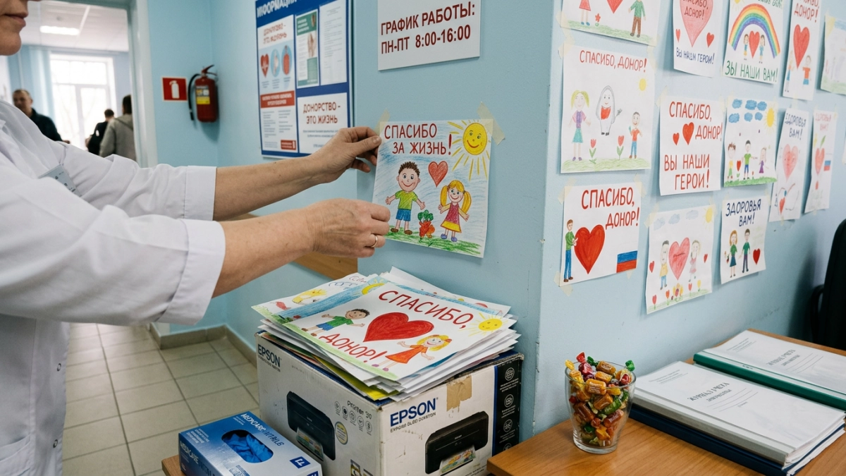 270 детских рисунков украсят Дзержинскую станцию переливания крови