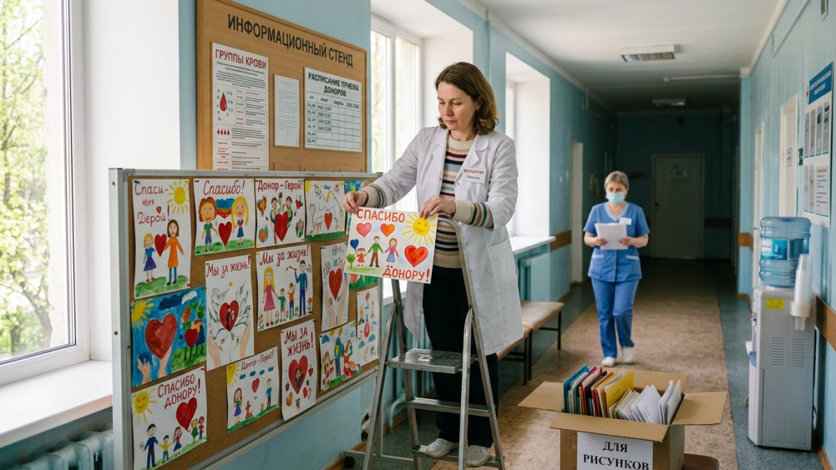 270 детских рисунков украсят Дзержинскую станцию переливания крови