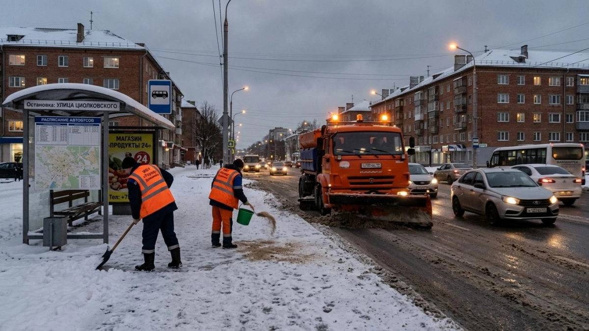 Дзержинск перешёл на круглосуточную уборку улиц после снегопада