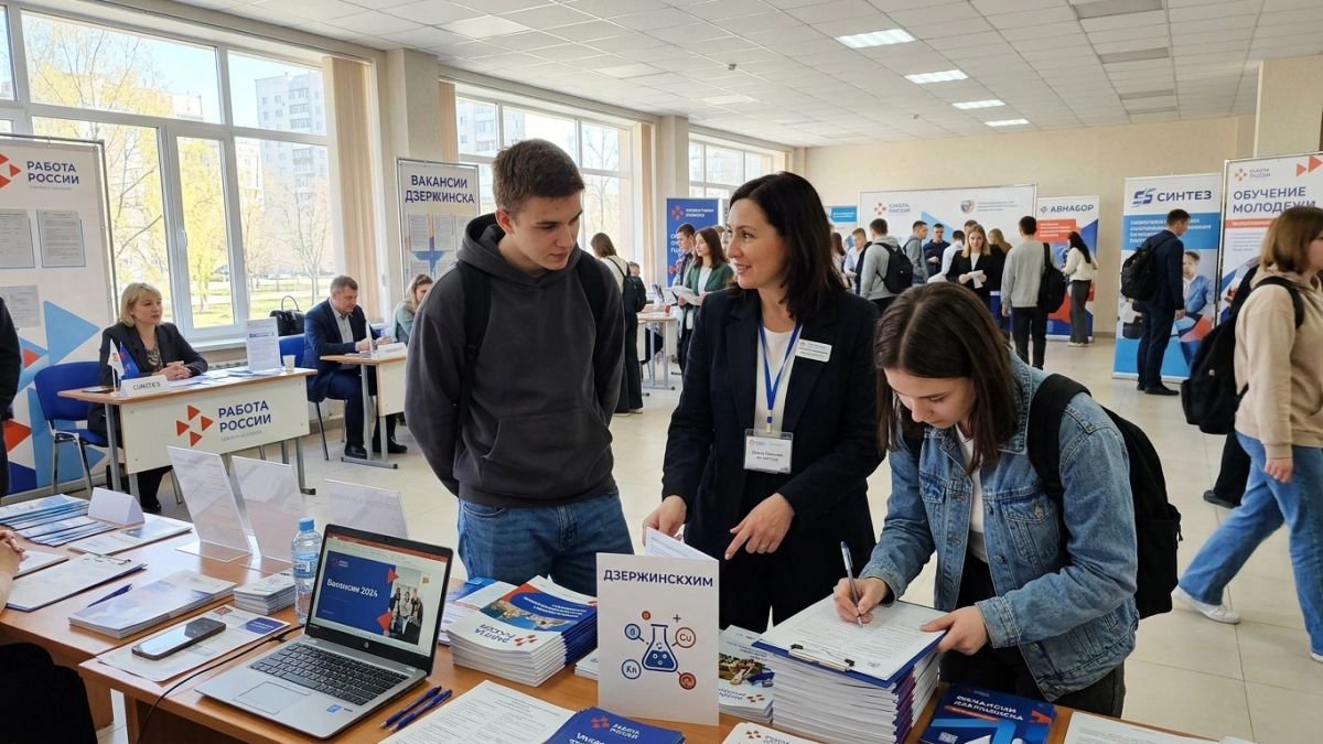 В Дзержинске школьники и студенты выбирали профессию на ярмарке трудоустройства
