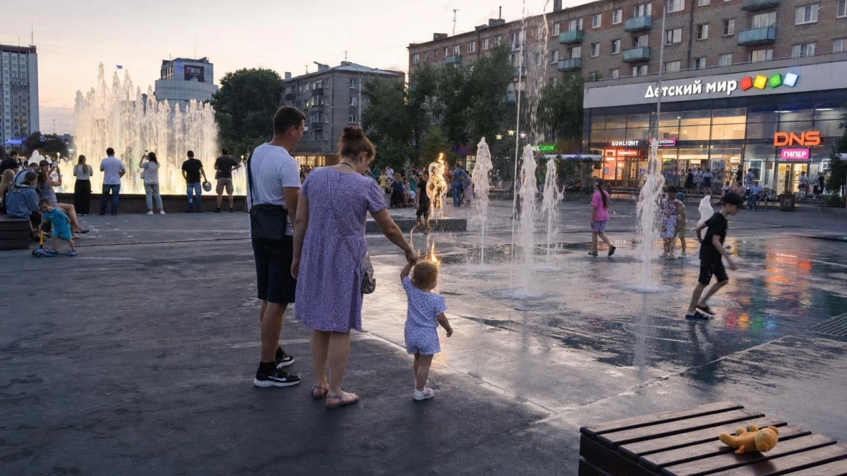 В Дзержинске заработали два фонтана с подсветкой из 80 светильников