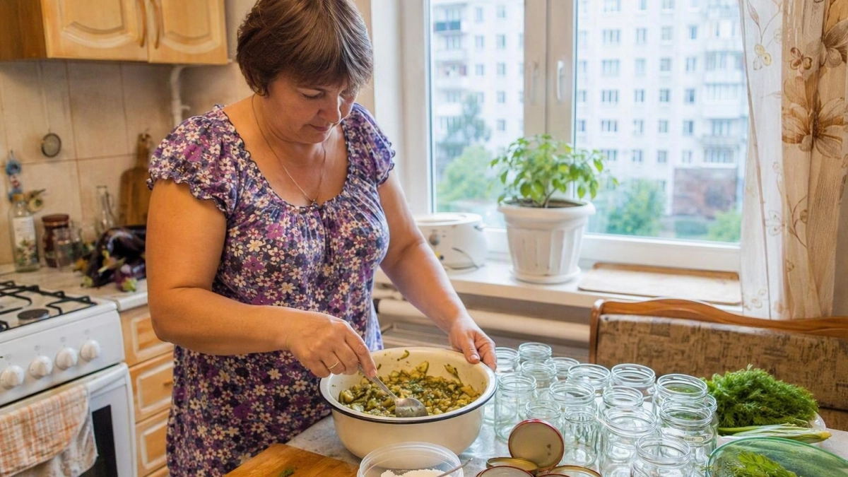 Закатываю огурцы не целиком, а ложками: густой релиш улетает быстрее домашнего кетчупа