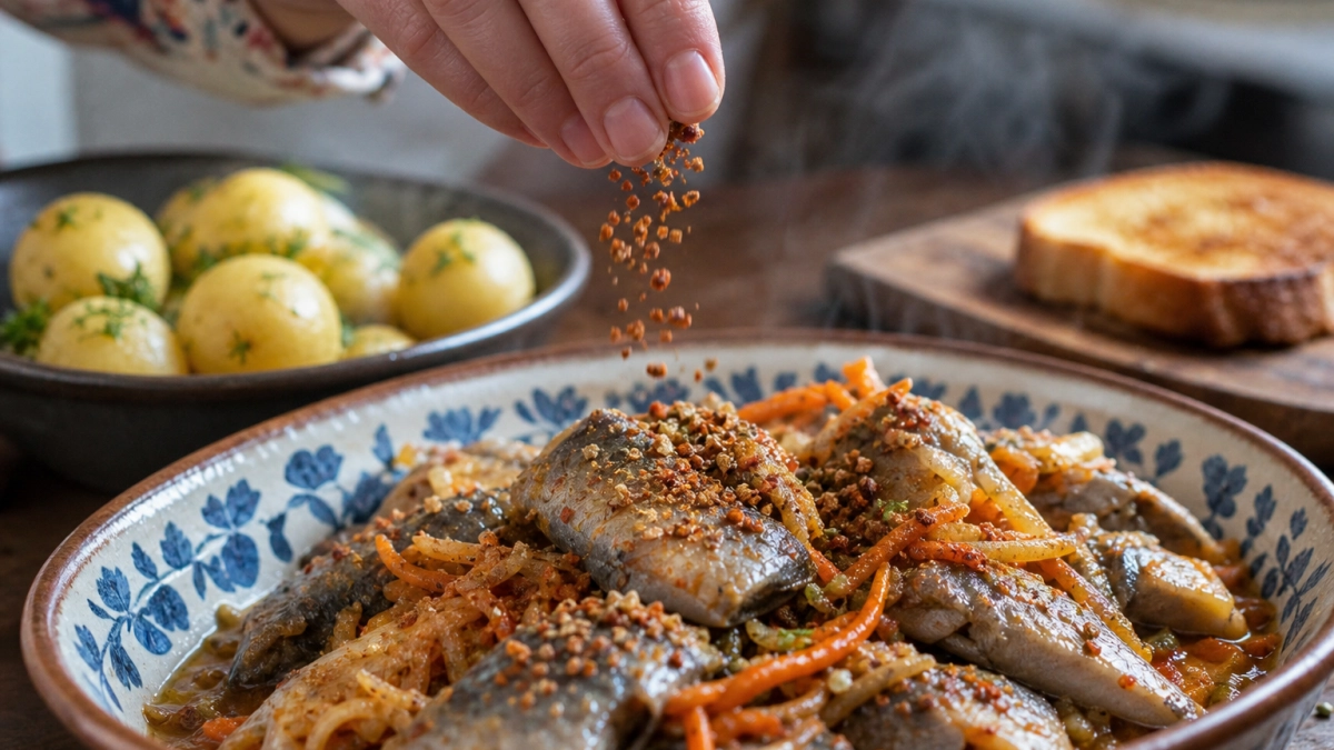 Морковь по-корейски уступает место селёдке: пряный маринад превращает привычную рыбу в закуску с огоньком