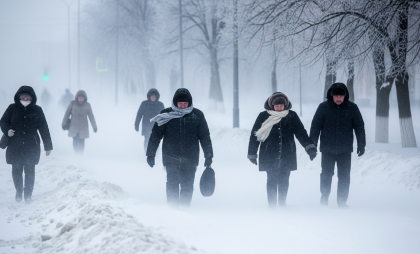 Метель и гололедица накроют область: порывы до 18 м/с и мороз до -16°С