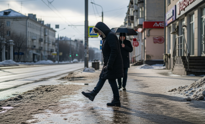 Первый день весны встретит гололедом и дождем со снегом